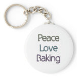 Peace, Love, Baking keychains