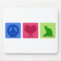 Peace Love Balinese Mousepads