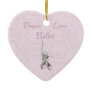 'Peace, Love & Ballet' Lace Heart Ornament