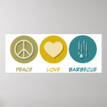 Peace Love Barbecue Print