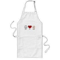 Peace Love Baseball Aprons