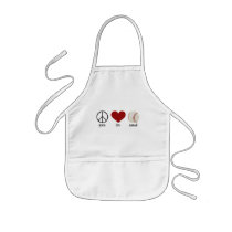 Peace Love Baseball Aprons
