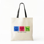 Peace Love Basenji Tote Bag