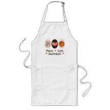 Peace Love Basketball Apron