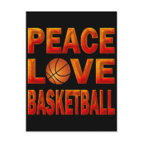 PEACE LOVE BASKETBALL POST CARD