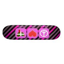 Peace Love Basque Custom Skate Board