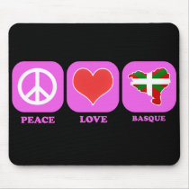 Peace Love Basque Mousepad