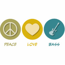 Peace Love Bass Cut Out
