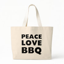 Peace Love BBQ Canvas Bags