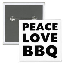 Peace Love BBQ Buttons