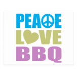 Peace Love BBQ Post Cards