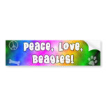 Peace Love Beagles Bumper Sticker bumper stickers