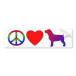 Peace Love Beagles Bumper Sticker