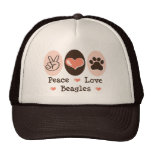 Peace Love Beagles Cap Mesh Hat