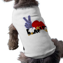 Peace Love Beagles Pet T-shirt