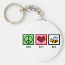 Peace Love Bees Key Chains