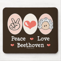 Peace Love Beethoven Mousepad