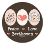 Peace Love Beethoven Stickers