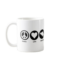 Peace Love Belgium Mug