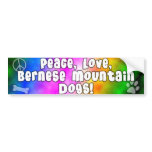 Peace Love Bernese Mountain Dog Bumper Sticker bumper stickers