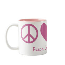 Peace, Love & Bicycles Mug
