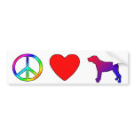 Peace Love Black and Tan Coonhounds bumper stickers