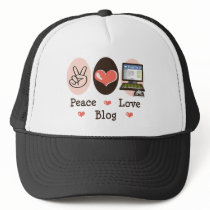 Peace Love Blog Hat