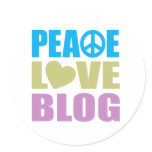 Peace Love Blog stickers