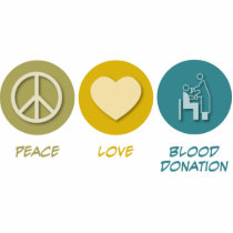 Peace Love Blood Donation Photo Sculpture