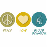 Peace Love Blood Donation photo sculptures