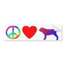 Peace Love Bloodhounds Bumper Stickers