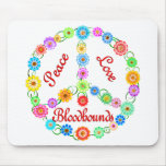 Peace Love Bloodhounds Mouse Pads