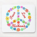 Peace Love Bloodhounds mousepads