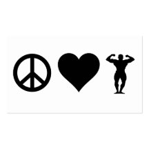 Peace Love Bodybuilding Business Card Templates