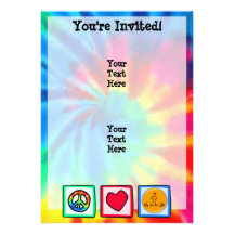 Peace, Love, Bodybuilding Personalized Invite