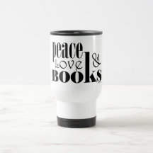 Peace Love Books Mug