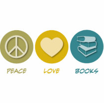 Peace Love Books Photo Cutout