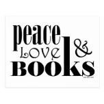 Peace Love Books Post Card