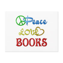 PEACE LOVE BOOKS POST CARD