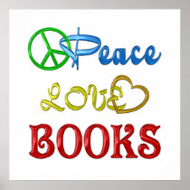 PEACE LOVE BOOKS POSTERS