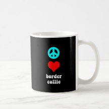 Peace love Border Collie Mug