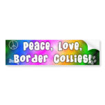 Peace Love Border Collies Bumper Sticker bumper stickers