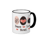 Peace Love Bowl Novelty Mug