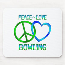 Peace Love BOWLING Mouse Pad