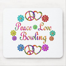 PEACE LOVE BOWLING MOUSEPAD