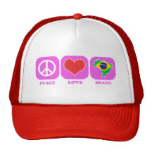 Peace Love Brazil Mesh Hat