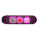 Peace Love Brazil Skate Board