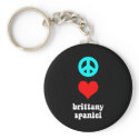 Peace love Brittany keychains