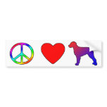 Peace Love Brittany Spaniels bumper stickers