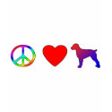 Peace Love Brittany Spaniels t-shirts